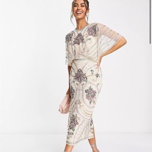 NWT ASOS design beaded gown